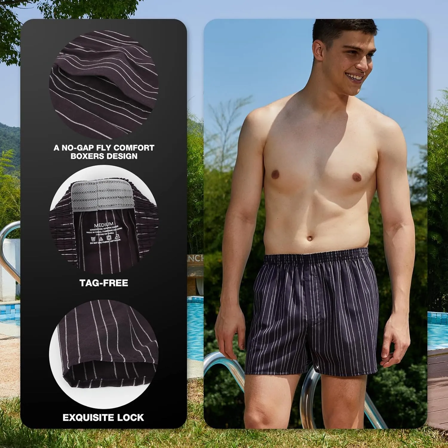 5Mayi Mens Underwear Boxers Cotton Underwear Mens Boxers for Men Pack S M L XL XXL