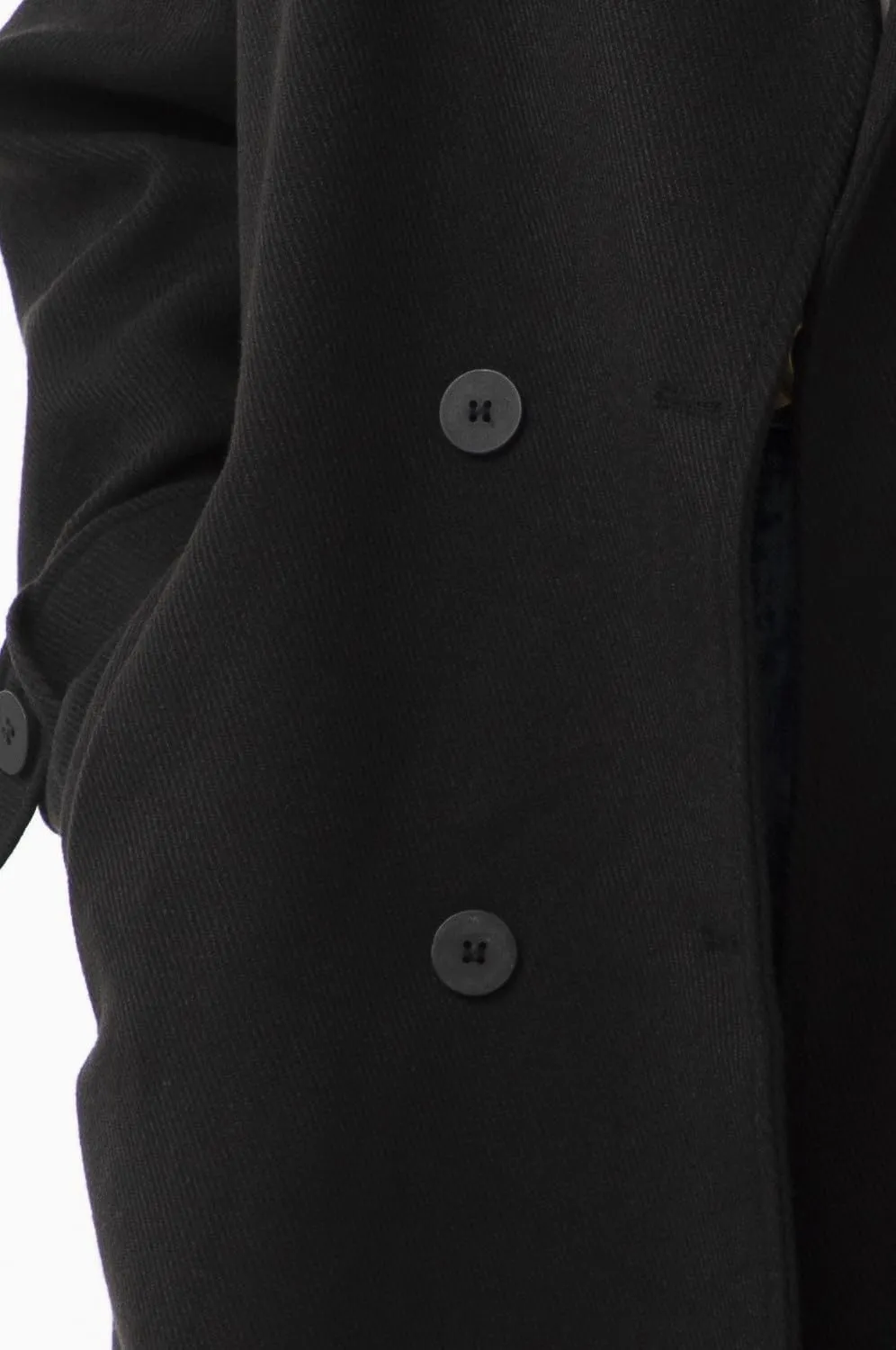 Ababalaya Women's Wool Pea Coat Slouchy Overcoat with Belt Full Length Maxi Long Trench Coat