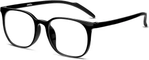 ANRRI Blue Light Blocking Glasses Stylish Round Lightweight Eyeglasses Black Frame Filter Blue Light Computer Game Glasses
