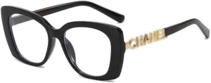 Anti Eyestrain Blue Light Blocking Reading Glasses Presbyopic Glasses Computer Readers Oversized Flat Light Mirror (Color : Black, Size :  0.00)
