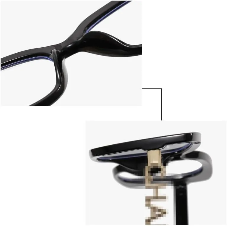 Anti Eyestrain Blue Light Blocking Reading Glasses Presbyopic Glasses Computer Readers Oversized Flat Light Mirror (Color : Black, Size :  0.00)