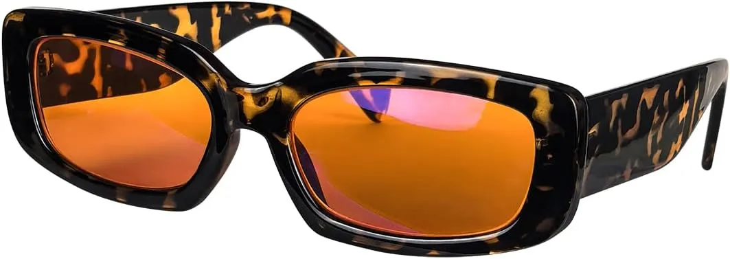 Blue Light Blocking Glasses Women Red Lenses Better Sleep at Night Anti Green Light Eyeglasses