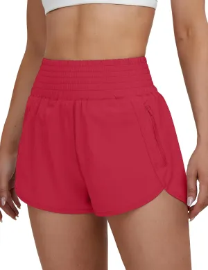 BMJL Women's High Waisted Athletic Shorts Pocket Workout Shorts Gym Sporty Running Shorts