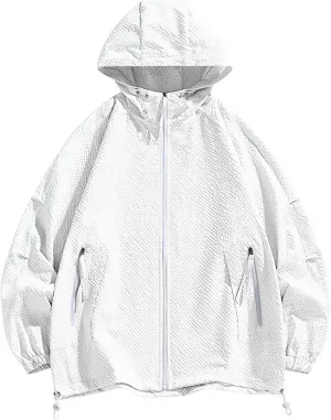 Cambkatl Men's UPF 50  Sun Protection Hoodies Outdoor Lightweight Full Zip Long Sleeve Fishing Hiking Performance Jackets