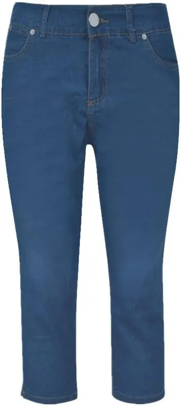 Capri Jeans for Women Trendy High Waisted Slim Split Hem Stretch Denim Jean Capris Cropped Pants Casual Summer