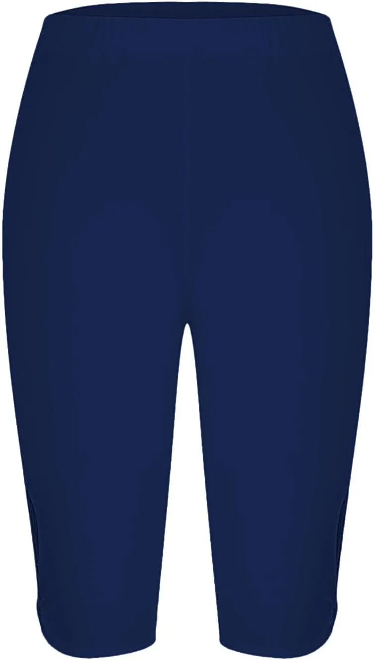 Capri Leggings for Women 2025 Tummy Control Knee Length Legging Summer Cropped Pants Casual Solid Comfy Yoga Pants