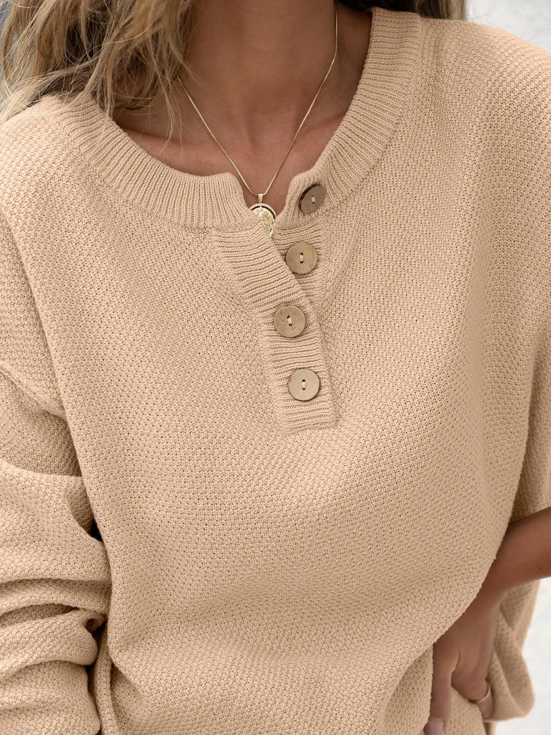 Caracilia Women Oversized Lounge Sets Waffle Knit Casual 2 Piece Outfit Matching Loose Sweater Set 2024 Travel Comfy Clothing