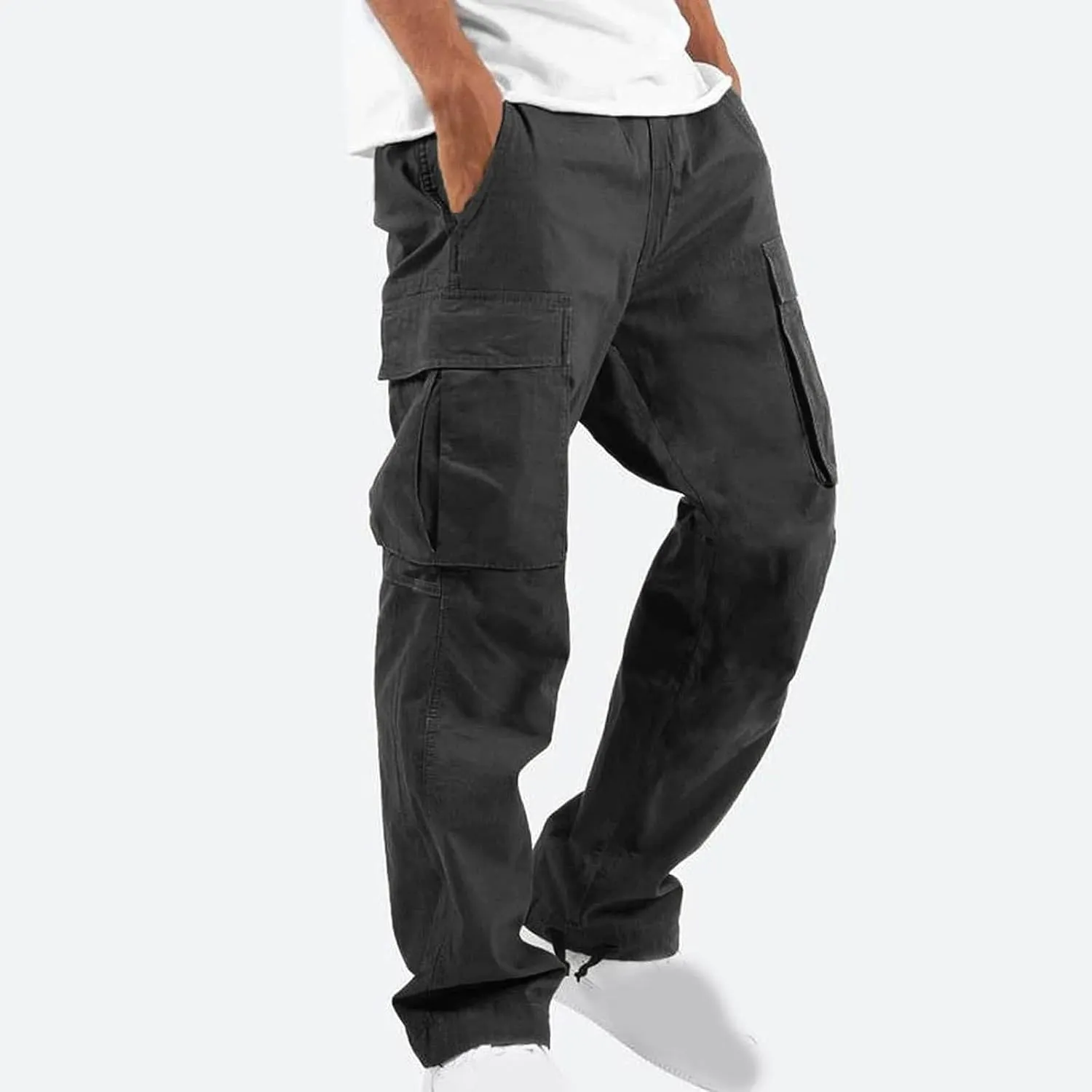 Cargo Pants for Men Casual Baggy Work Hiking Pants Relax Fit Outdoor Big and Tall Workout Joggers with Multi Pockets