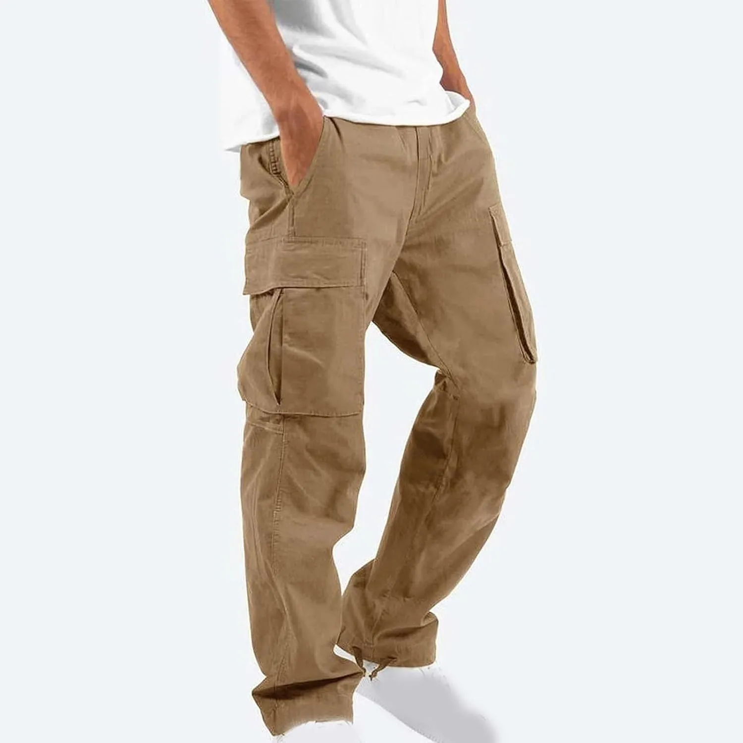 Cargo Pants for Men Casual Baggy Work Hiking Pants Relax Fit Outdoor Big and Tall Workout Joggers with Multi Pockets