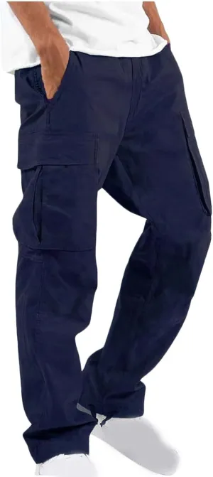 Cargo Pants for Men Casual Baggy Work Hiking Pants Relax Fit Outdoor Big and Tall Workout Joggers with Multi Pockets