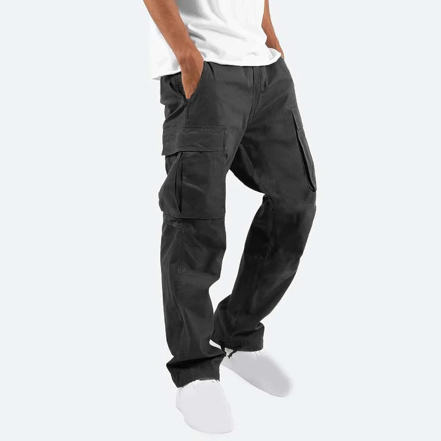 Cargo Pants for Men Casual Baggy Work Hiking Pants Relax Fit Outdoor Big and Tall Workout Joggers with Multi Pockets