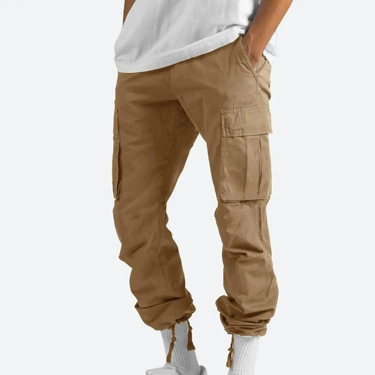 Cargo Pants for Men Casual Baggy Work Hiking Pants Relax Fit Outdoor Big and Tall Workout Joggers with Multi Pockets