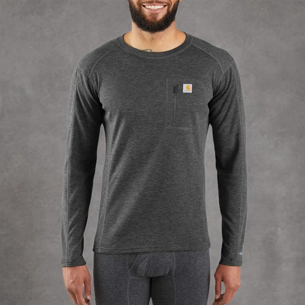Carhartt Mens Base Force Midweight Thermal Base Layer Long Sleeve Pocket Shirt