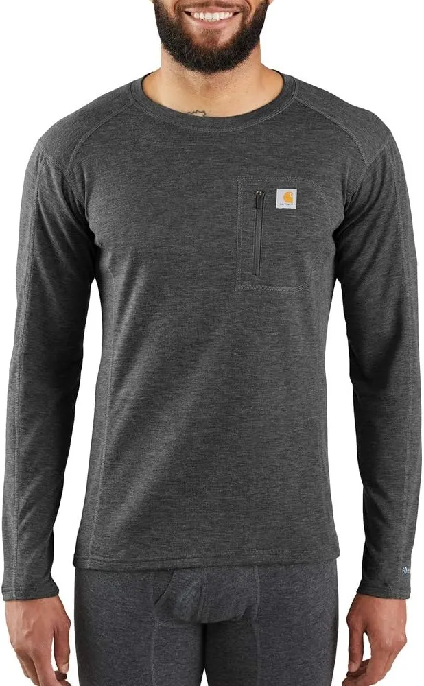 Carhartt Mens Base Force Midweight Thermal Base Layer Long Sleeve Pocket Shirt