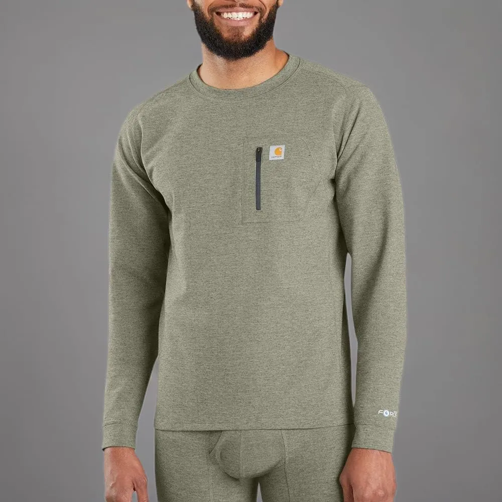 Carhartt Mens Base Force Midweight Thermal Base Layer Long Sleeve Pocket Shirt