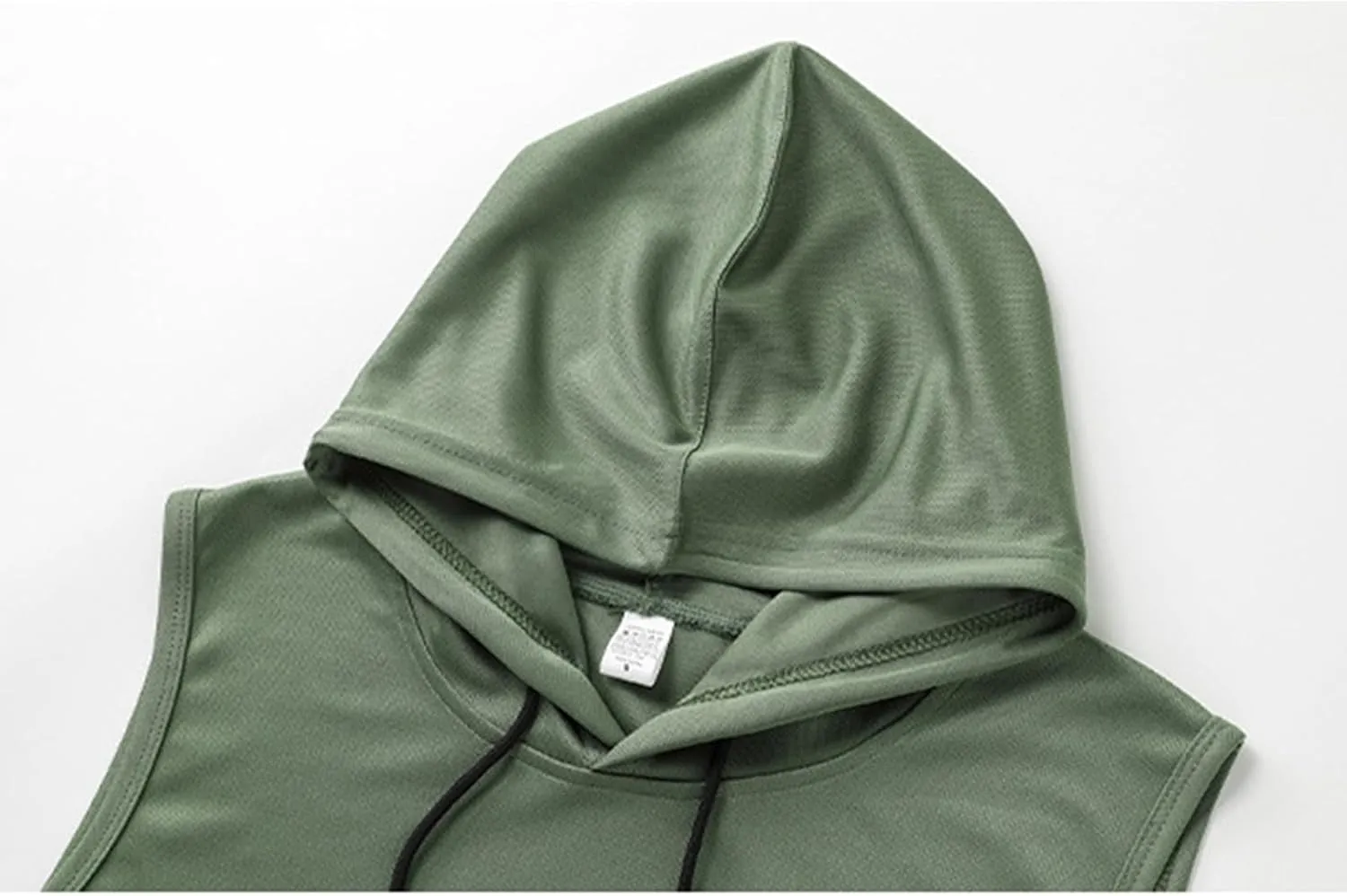 Casual Sleeveless Hoodies for Men Athletic Quick Dry Hooded Shirts Drawstring Pullover Workout Shirts with Pockets
