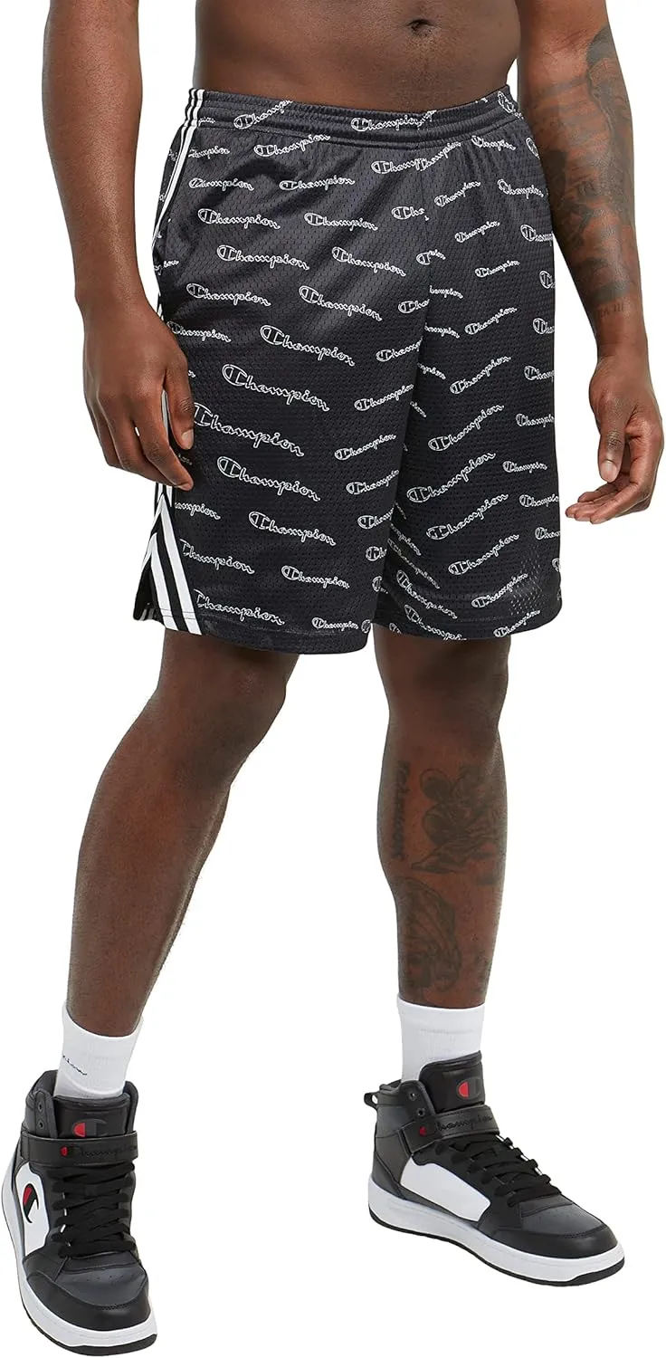 Champion Men's Shorts, Lacrosse Mesh Gym Shorts for Men, Men's Athletic Shorts, 9"