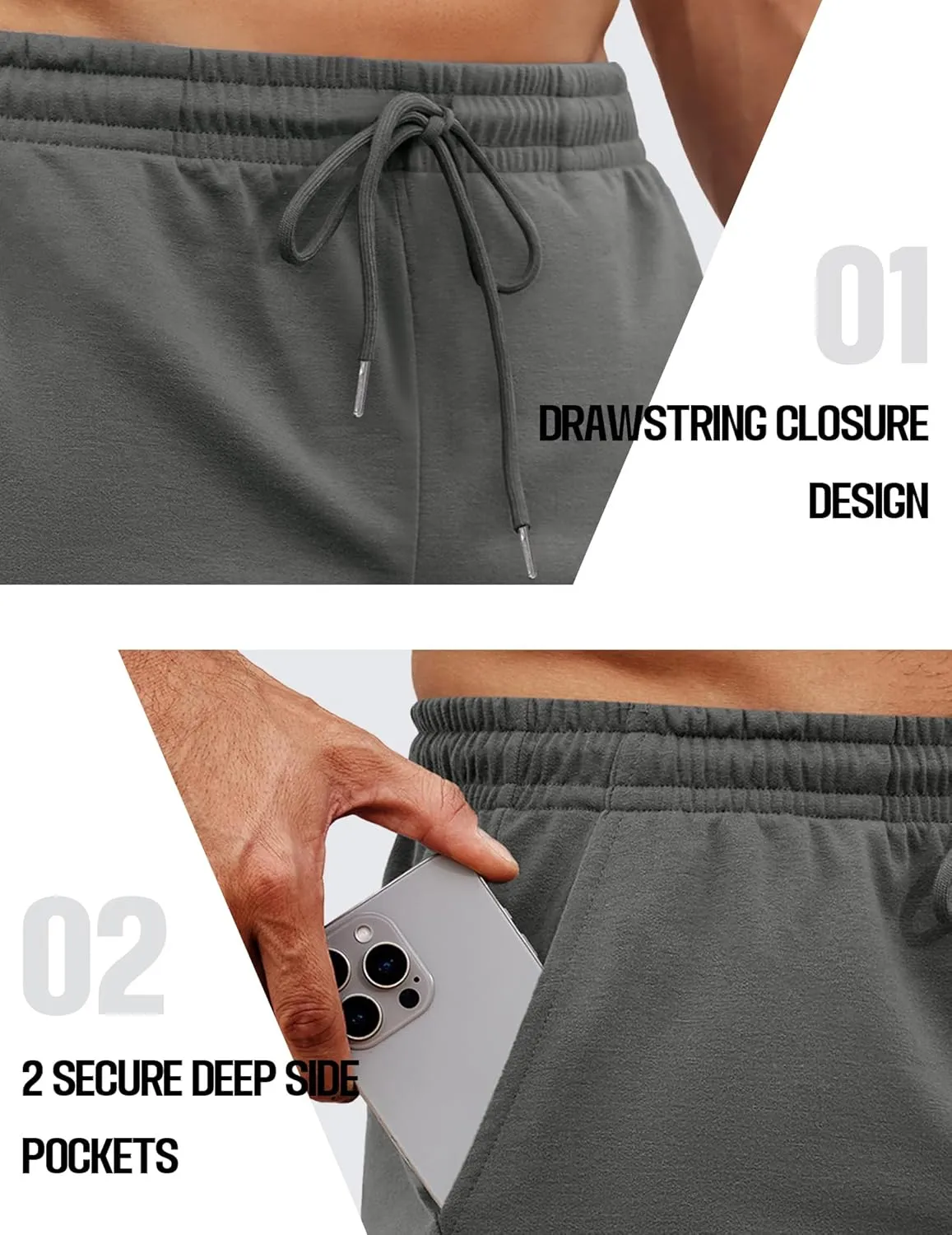 COOFANDY Mens Athletic Shorts Loose-fit Training Shorts Relaxed Fit Gym Shorts