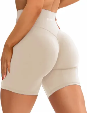 Danysu Hidden Scrunch Shorts for Women 5" No Front Seam Biker Shorts Brazilian Butt Lift