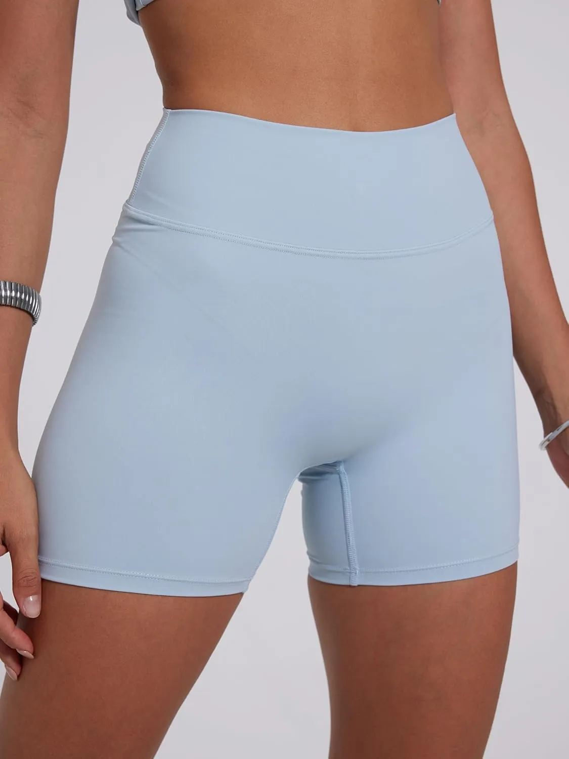 Danysu Hidden Scrunch Shorts for Women 5" No Front Seam Biker Shorts Brazilian Butt Lift