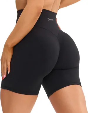 Danysu Hidden Scrunch Shorts for Women 5" No Front Seam Biker Shorts Brazilian Butt Lift