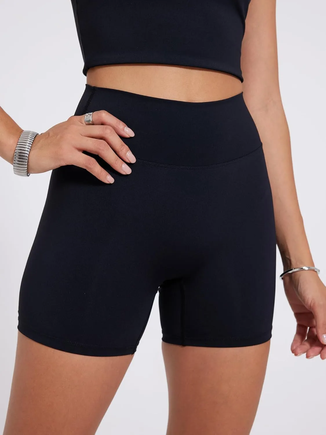 Danysu Hidden Scrunch Shorts for Women 5" No Front Seam Biker Shorts Brazilian Butt Lift