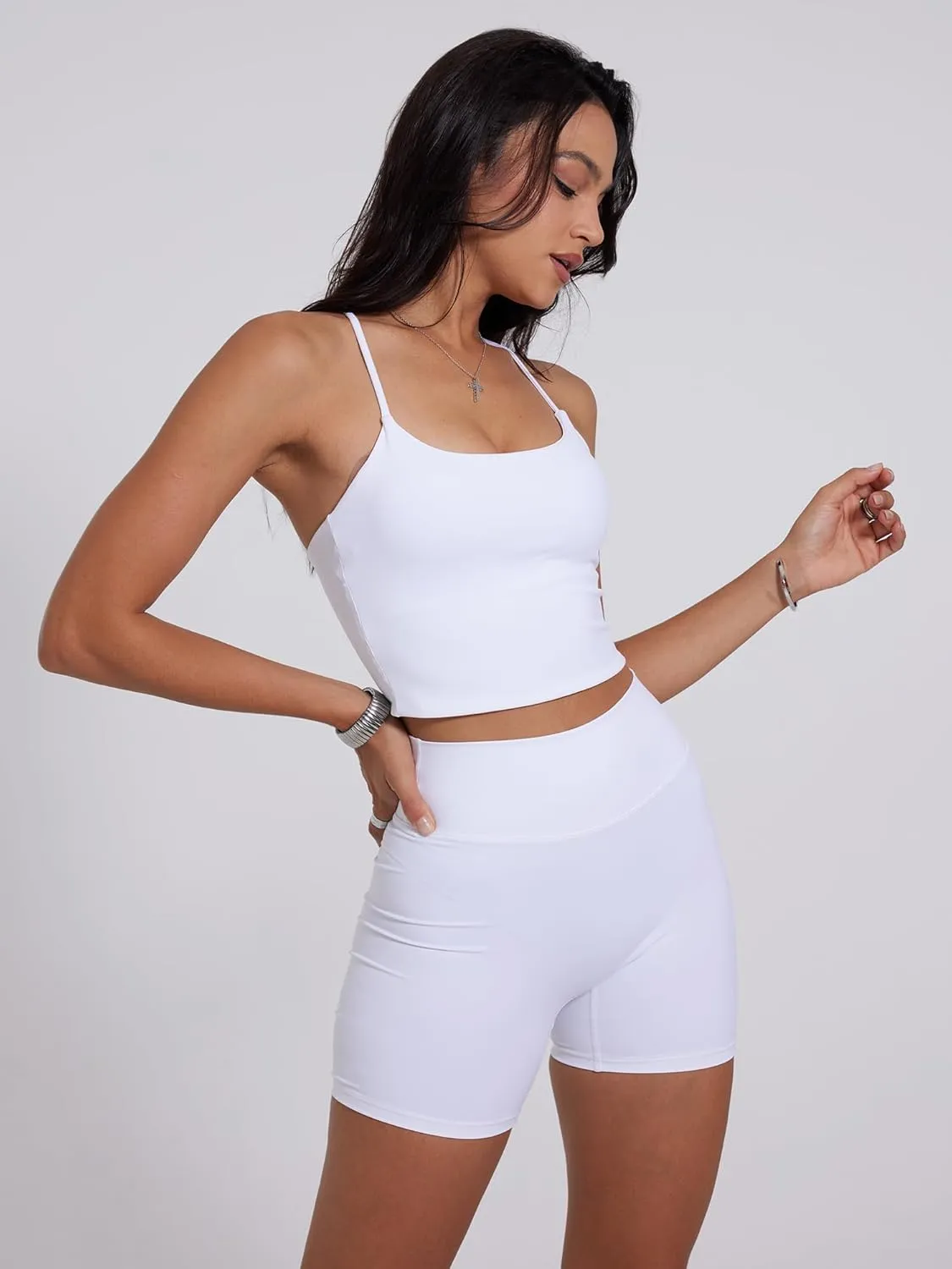 Danysu Hidden Scrunch Shorts for Women 5" No Front Seam Biker Shorts Brazilian Butt Lift