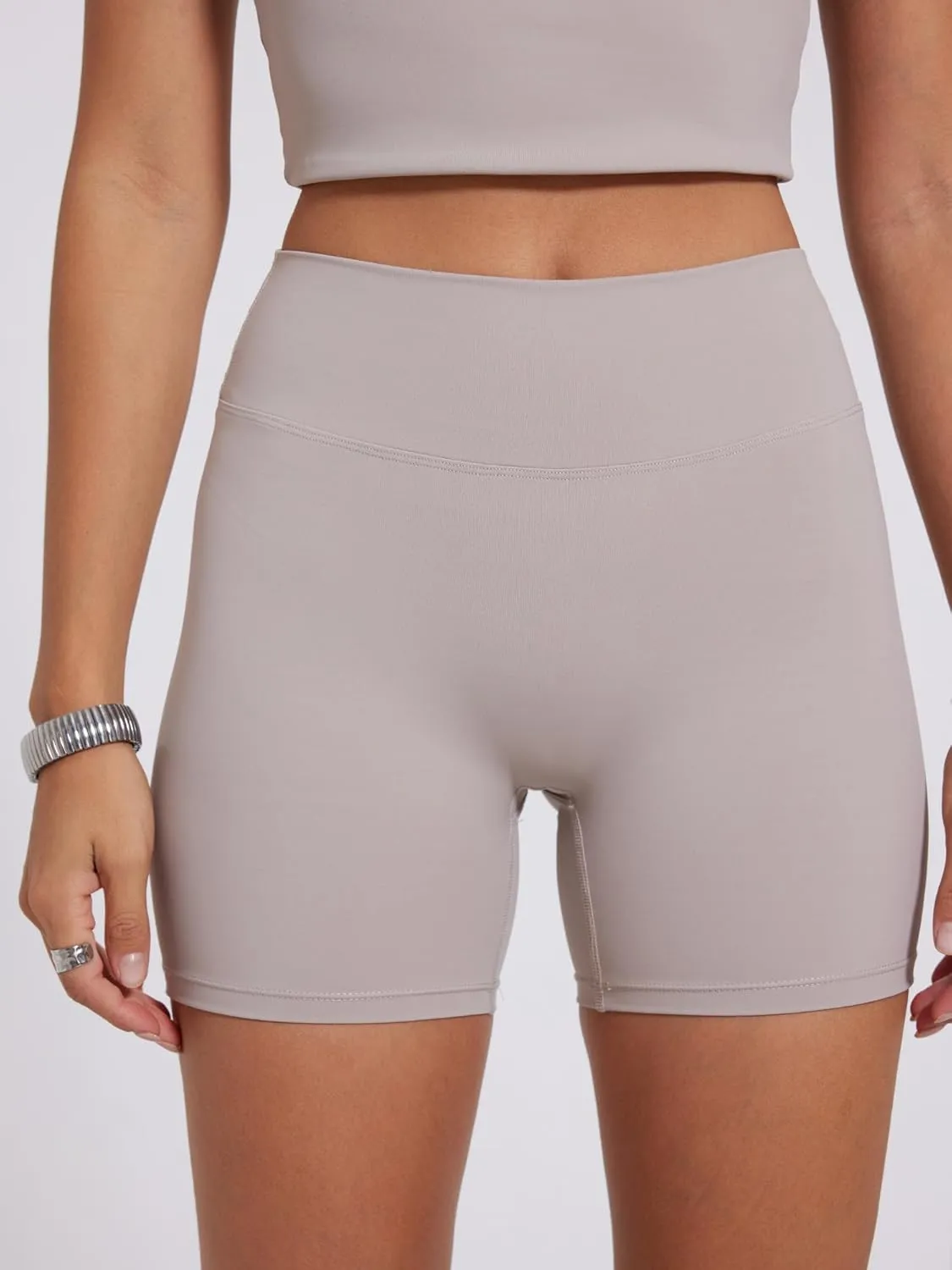 Danysu Hidden Scrunch Shorts for Women 5" No Front Seam Biker Shorts Brazilian Butt Lift