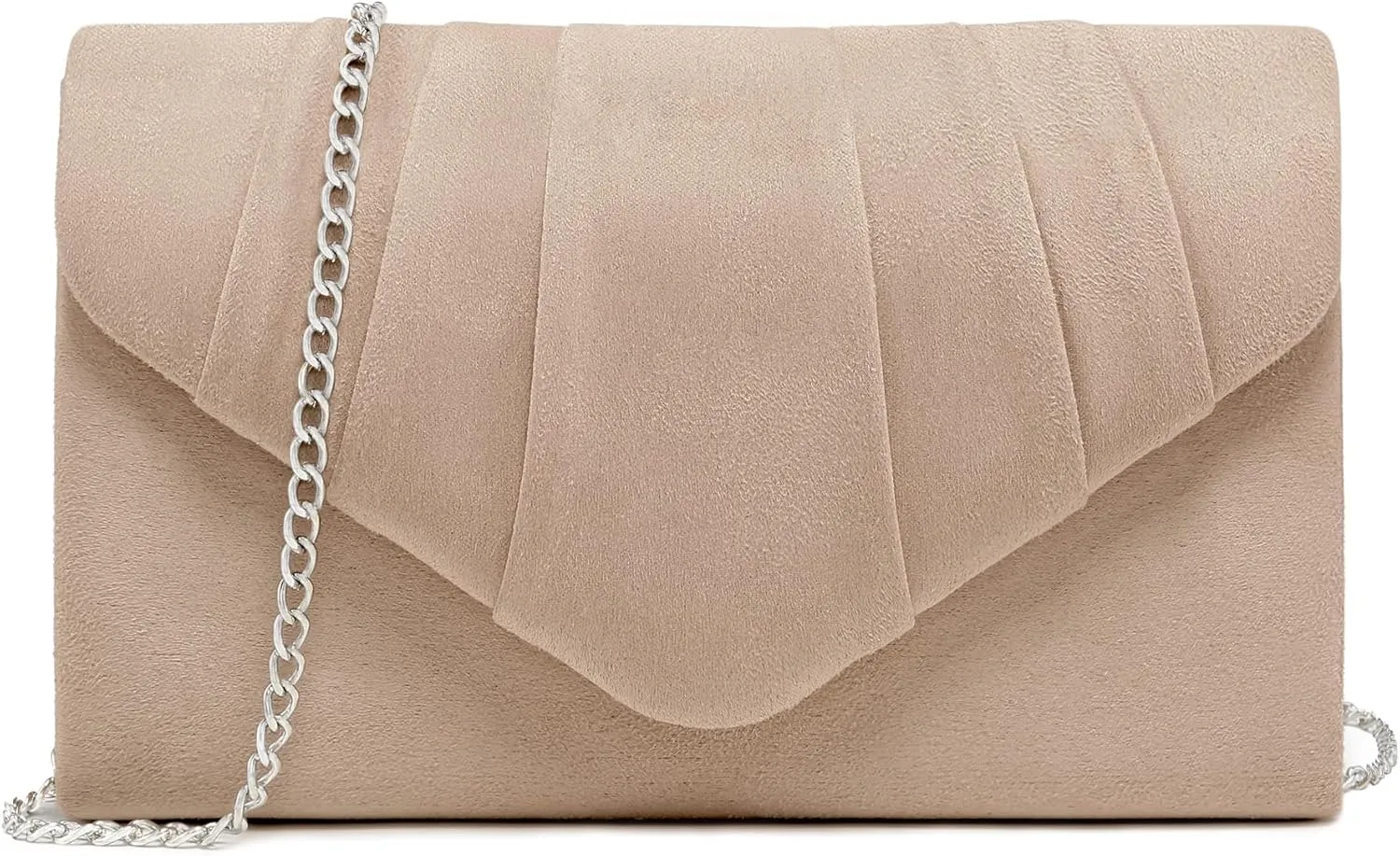 Dasein Women's Evening Bag Pleated Envelope Clutch Handbag Wedding Party Bridal Purse