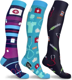 DCF Graduated Compression Socks Elevate Your Comfort and Health, Ideal for Soccer, Running, Nurses