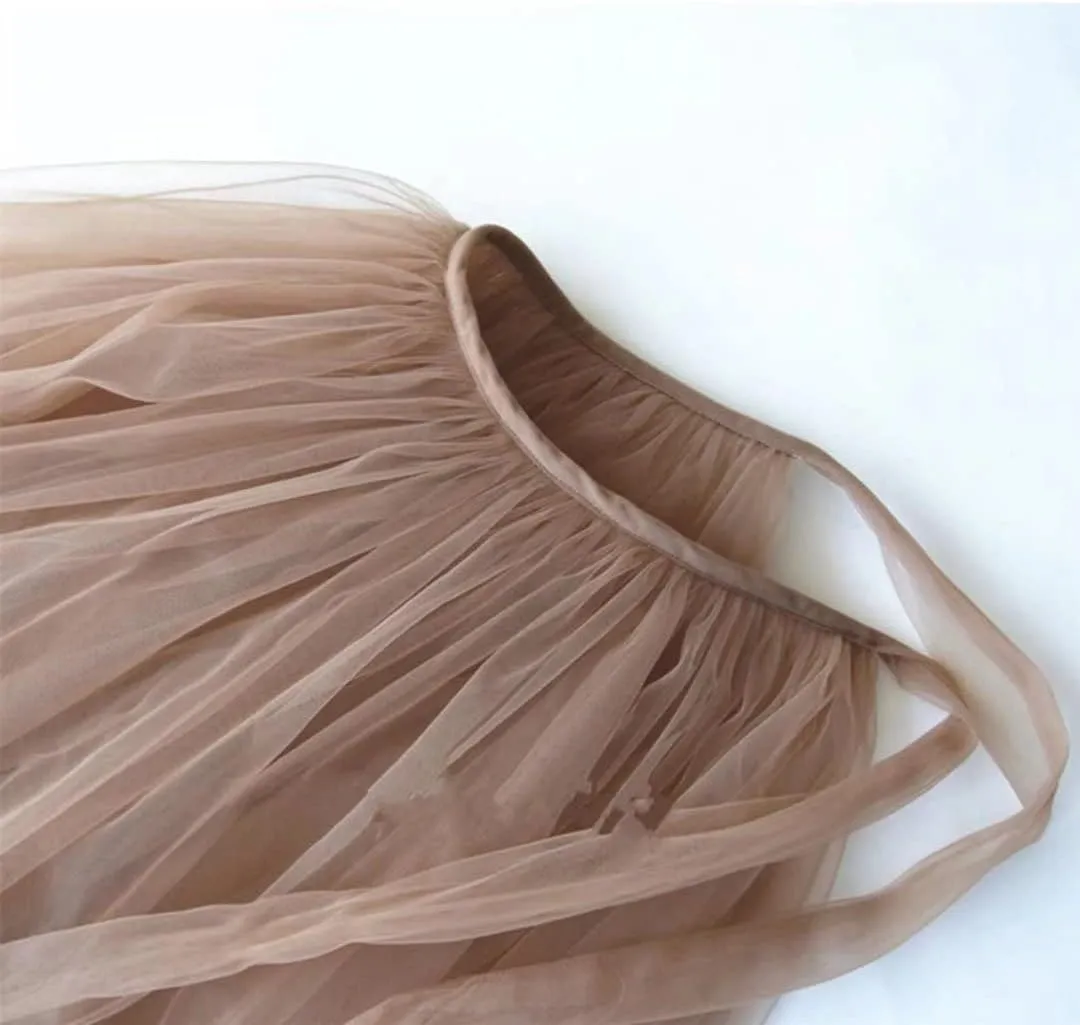Detachable Wedding Train Only Length 66" Wedding Maxi Tulle Skirts Floor Length Overskirt for Bridal Party