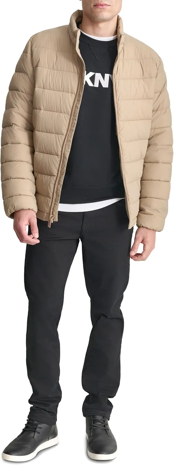 DKNY Mens Light Weight Quilted Puffer Jacket