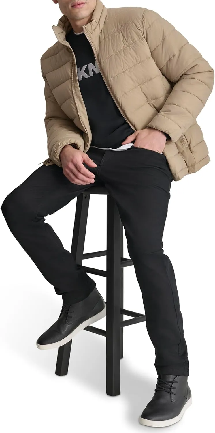 DKNY Mens Light Weight Quilted Puffer Jacket