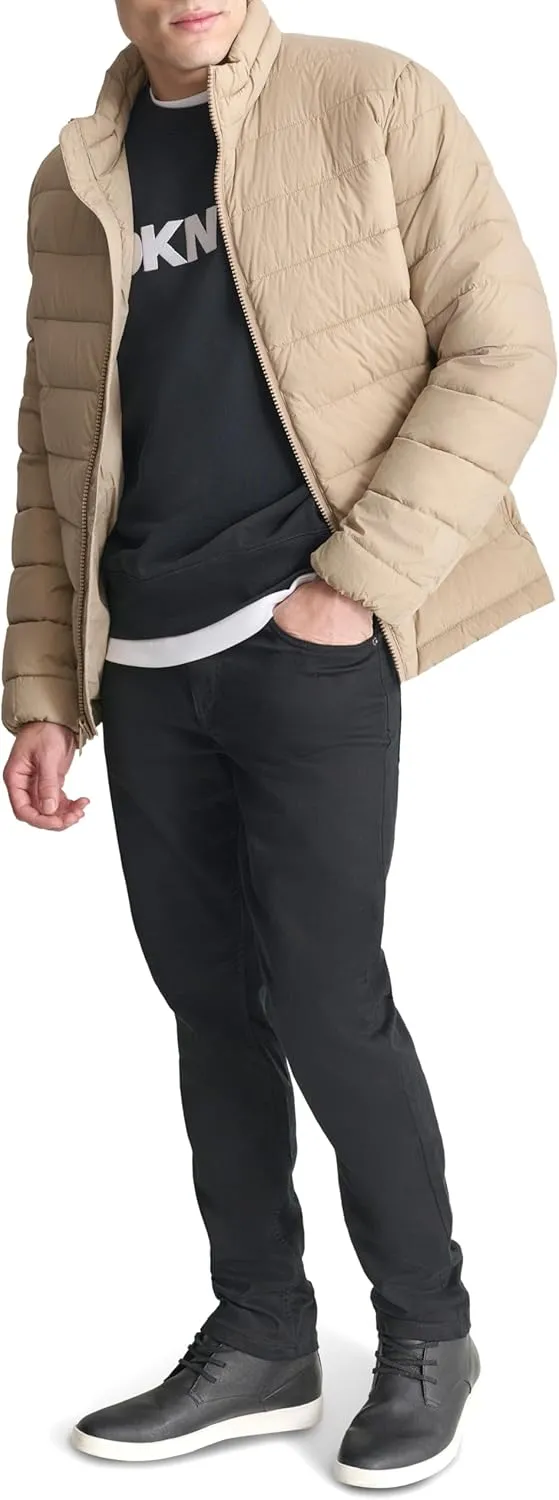 DKNY Mens Light Weight Quilted Puffer Jacket