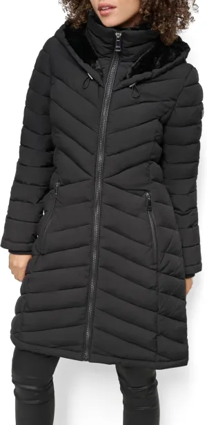 DKNY Women's Hooded Light-Weight Puffer