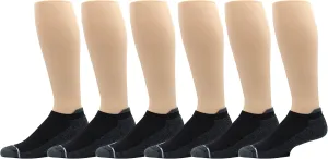 Dr. Motion Mens Low Cut Cushioned Breathable Compression Ankle Socks with Arch Support 6 Pairs