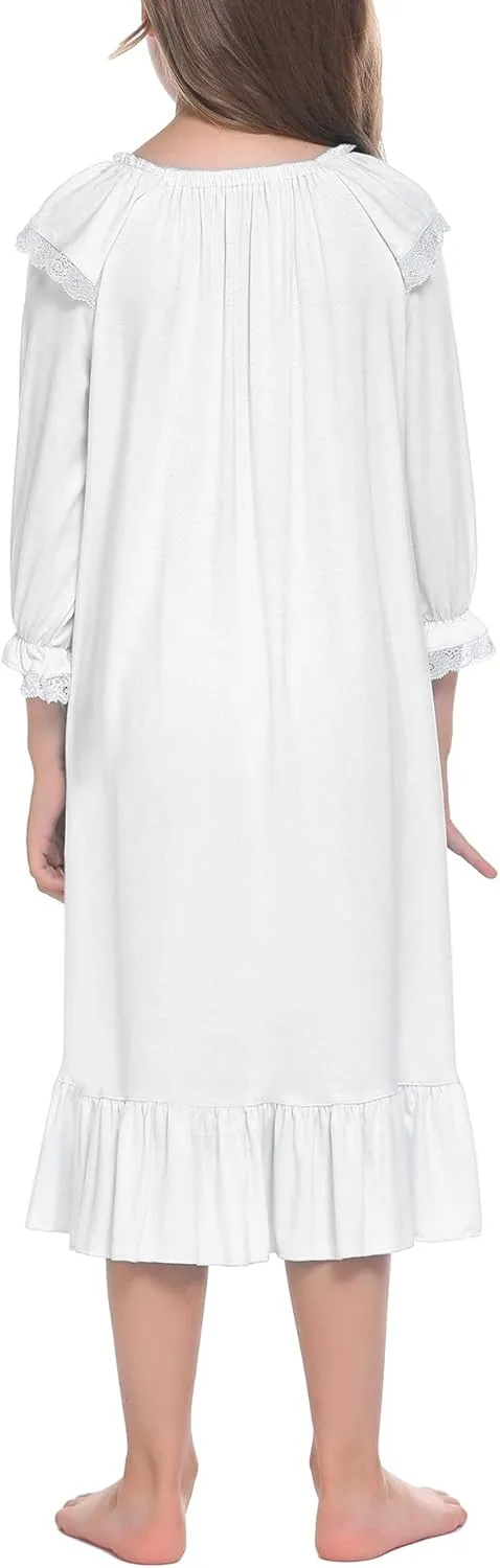 Ekouaer Girl's Soft Princess Nightgowns Sleep Shirt