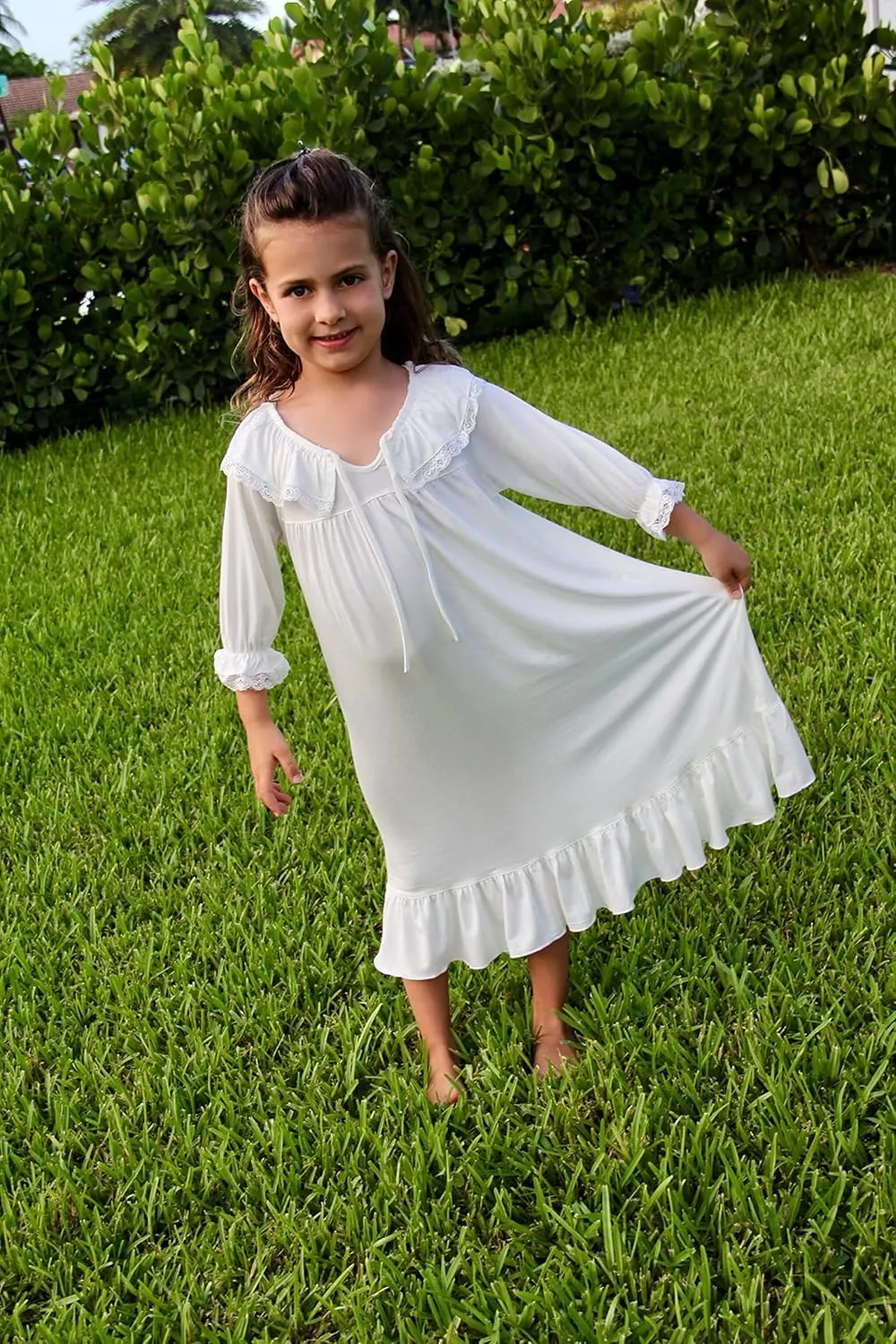 Ekouaer Girl's Soft Princess Nightgowns Sleep Shirt