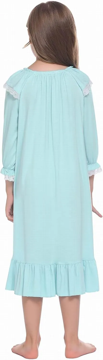 Ekouaer Girl's Soft Princess Nightgowns Sleep Shirt