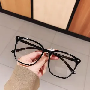 Fatigue Relieve Reading Glasses Blue Light Blocking Computer Readers Oversized Flat Light Mirror Presbyopic Glasses (Color : Black, Size :  200)