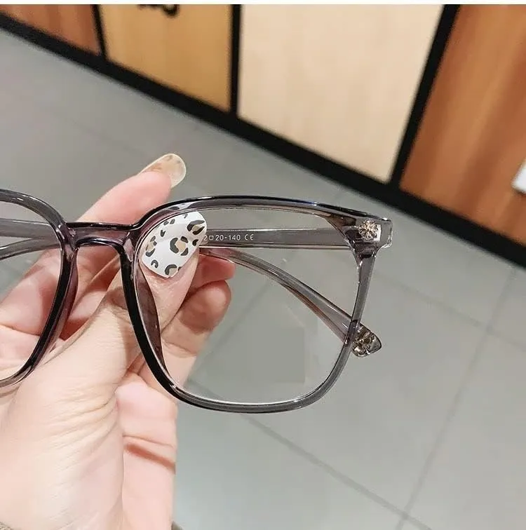 Fatigue Relieve Reading Glasses Blue Light Blocking Computer Readers Oversized Flat Light Mirror Presbyopic Glasses (Color : Gray, Size :  200)