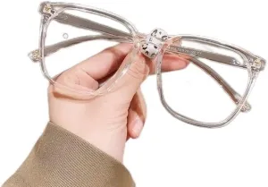 Fatigue Relieve Reading Glasses Blue Light Blocking Computer Readers Oversized Flat Light Mirror Presbyopic Glasses (Color : White, Size :  200)