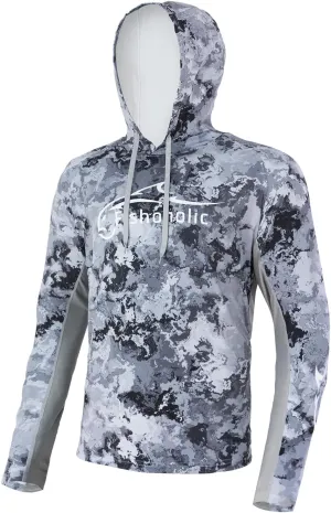 Fishoholic UPF 50 Performance Fishing Shirt - Long Sleeve Hoodie - Loose Keg Fit - Breathable Quick Dry Sun Protection