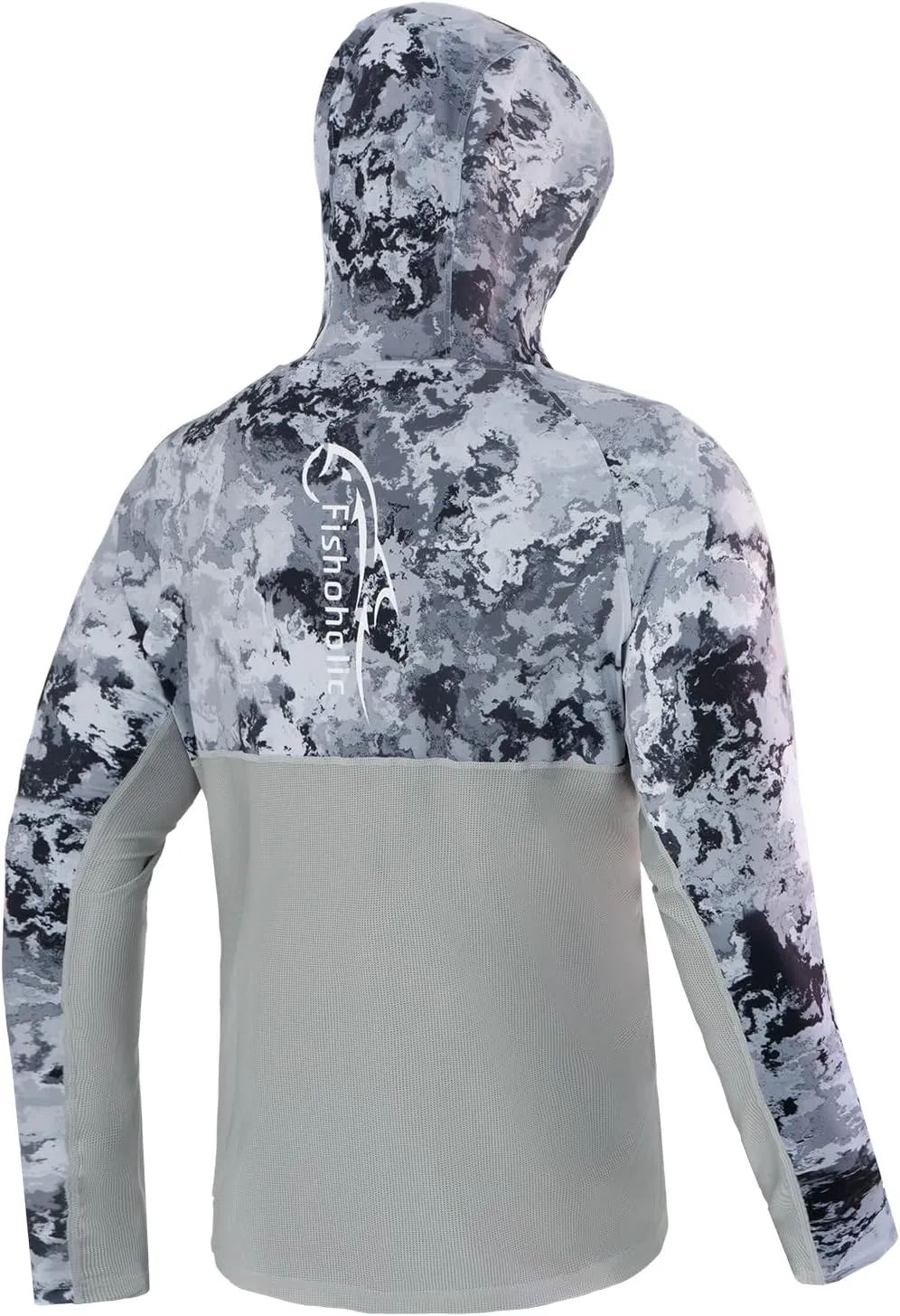 Fishoholic UPF 50 Performance Fishing Shirt - Long Sleeve Hoodie - Loose Keg Fit - Breathable Quick Dry Sun Protection