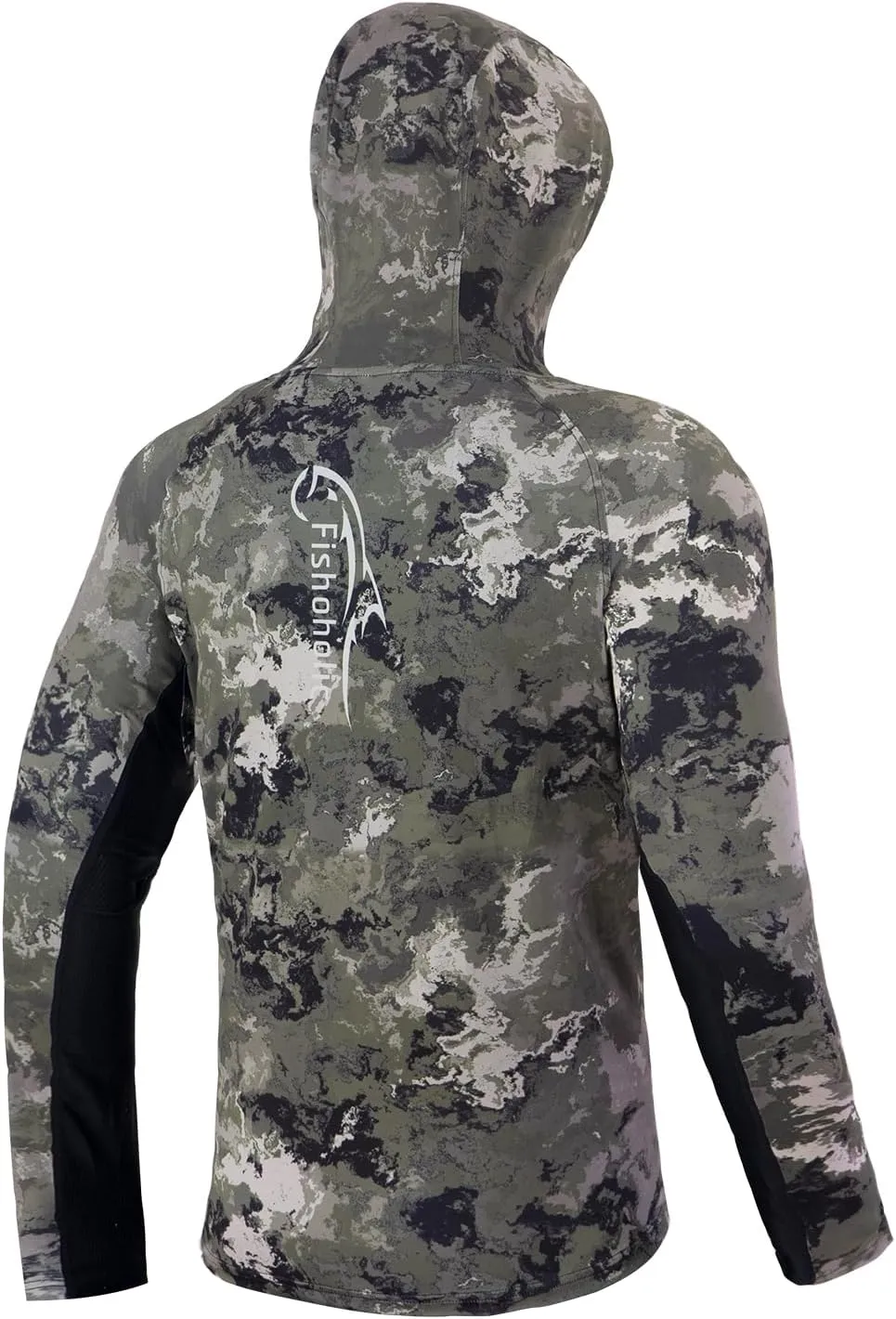 Fishoholic UPF 50 Performance Fishing Shirt - Long Sleeve Hoodie - Loose Keg Fit - Breathable Quick Dry Sun Protection