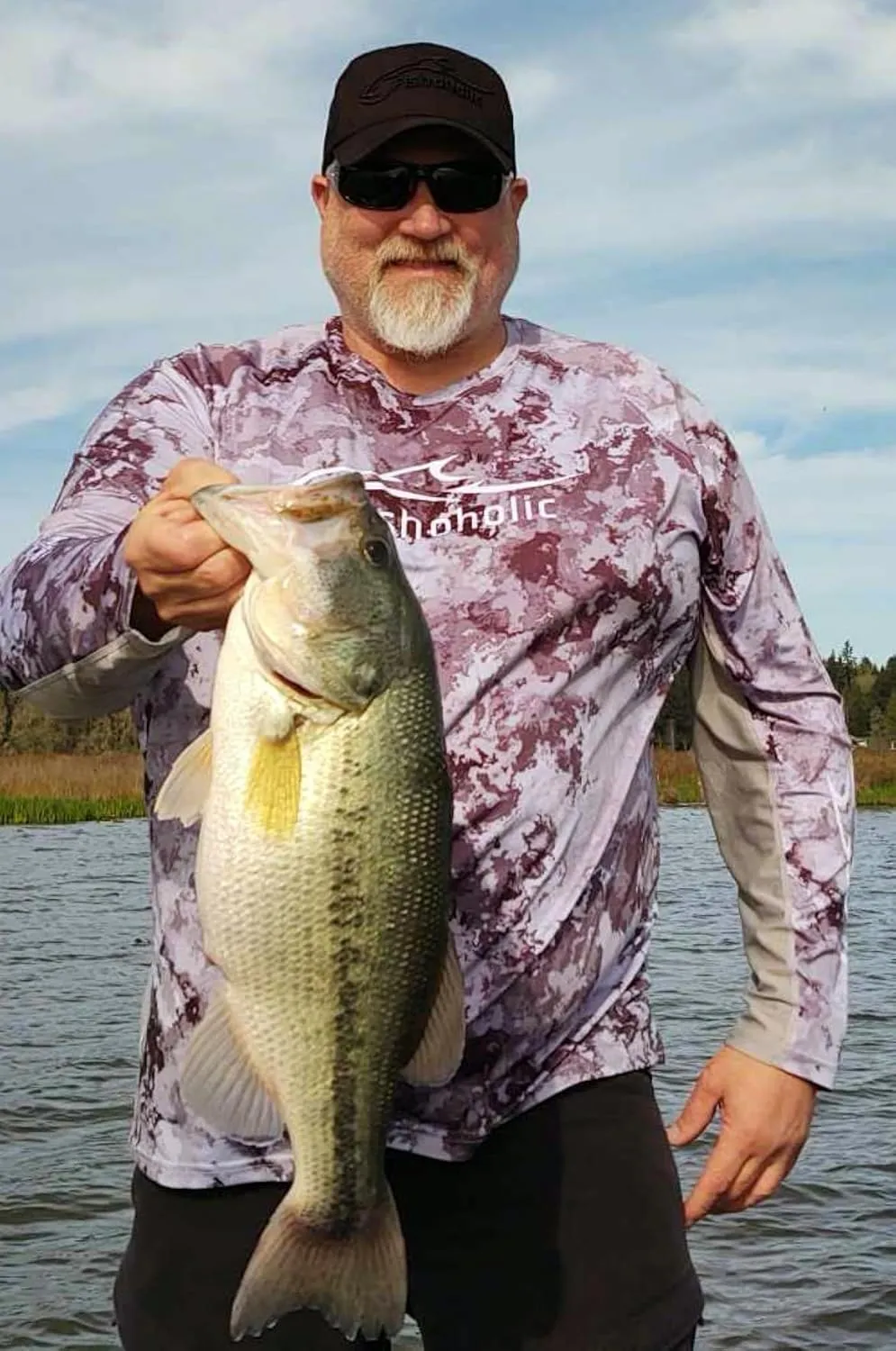 Fishoholic UPF 50 Performance Fishing Shirt - Long Sleeve Hoodie - Loose Keg Fit - Breathable Quick Dry Sun Protection