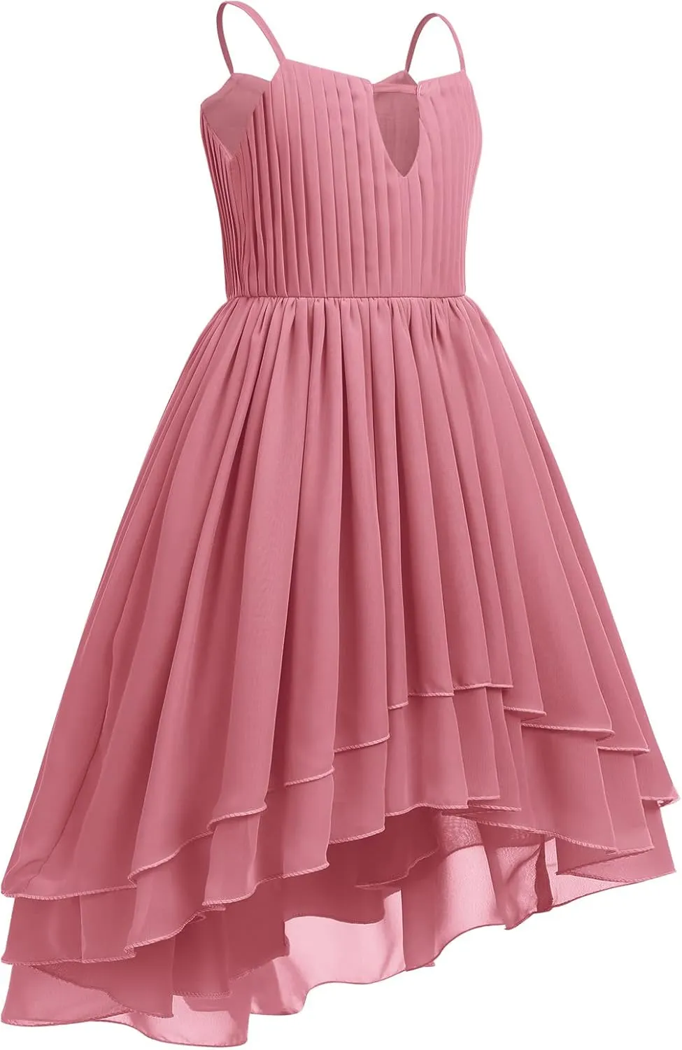 Flower Girl Dresses Junior Wedding Bridesmaid Prom Party Chiffon Floral Lace Flowy Maxi Princess Pageant Long Communion Gown
