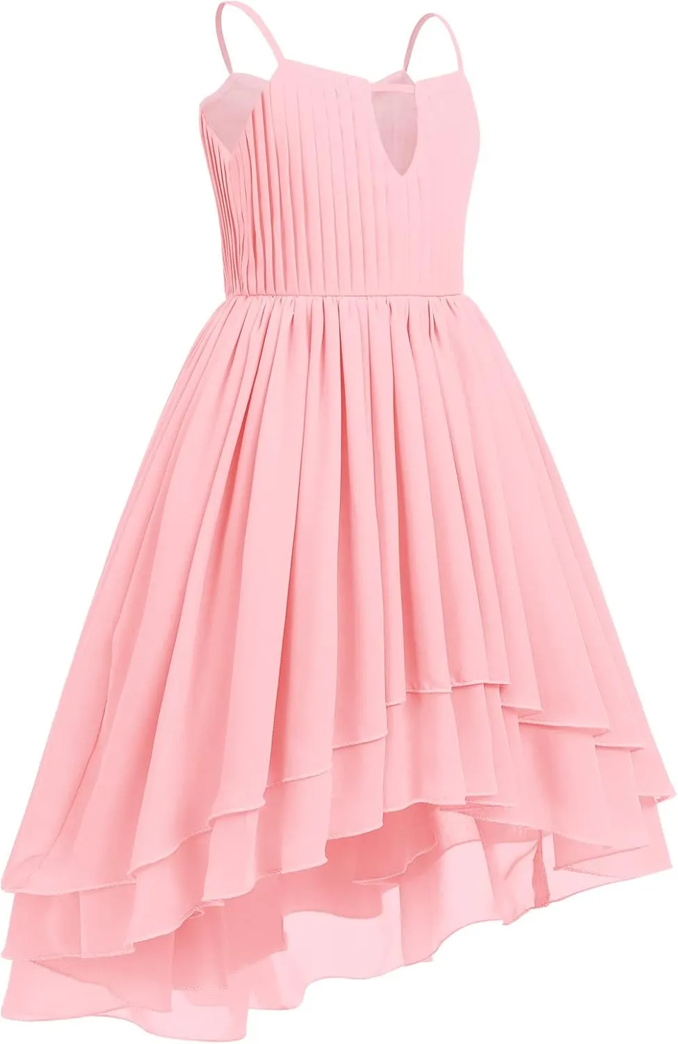 Flower Girl Dresses Junior Wedding Bridesmaid Prom Party Chiffon Floral Lace Flowy Maxi Princess Pageant Long Communion Gown