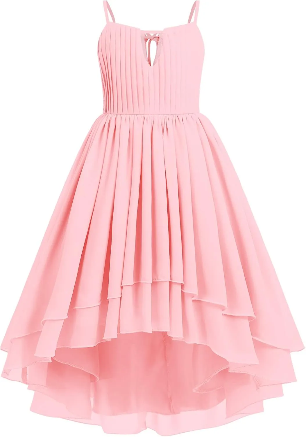 Flower Girl Dresses Junior Wedding Bridesmaid Prom Party Chiffon Floral Lace Flowy Maxi Princess Pageant Long Communion Gown