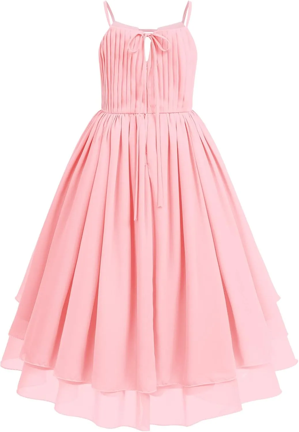 Flower Girl Dresses Junior Wedding Bridesmaid Prom Party Chiffon Floral Lace Flowy Maxi Princess Pageant Long Communion Gown